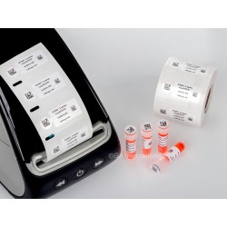 DYMO® LabelWriter™ Cryogenic SnapPEEL™ Labels for Frozen Surfaces – 28.6mm x 15.9mm rectangle + 11.1mm round | LabCollector Comp